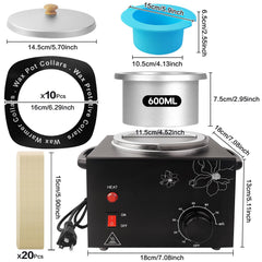 Folconroad portable wax warmer side view showing compact design for home waxing.