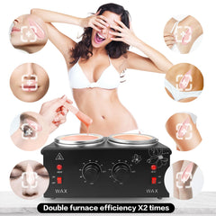 Folconroad unit with silicone bowls for easy wax handling and cleanup