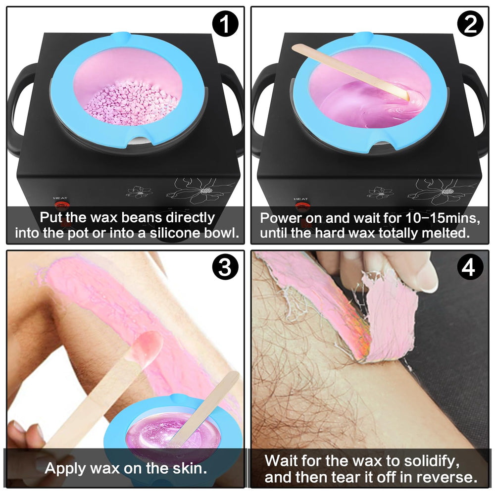 Folconroad wax protection rings demonstrate safer, mess-free waxing.