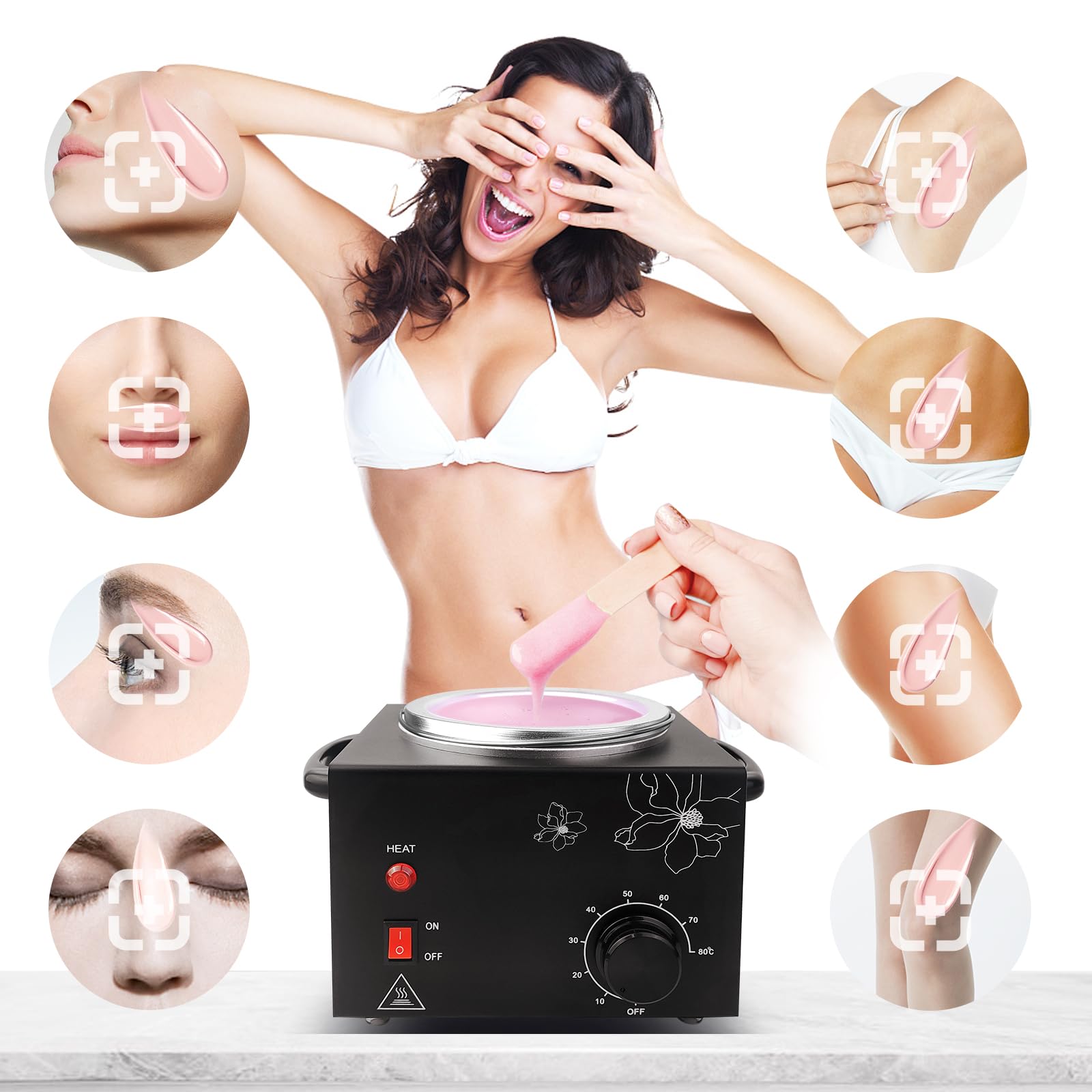 Folconroad wax sticks included to kickstart your waxing routine.