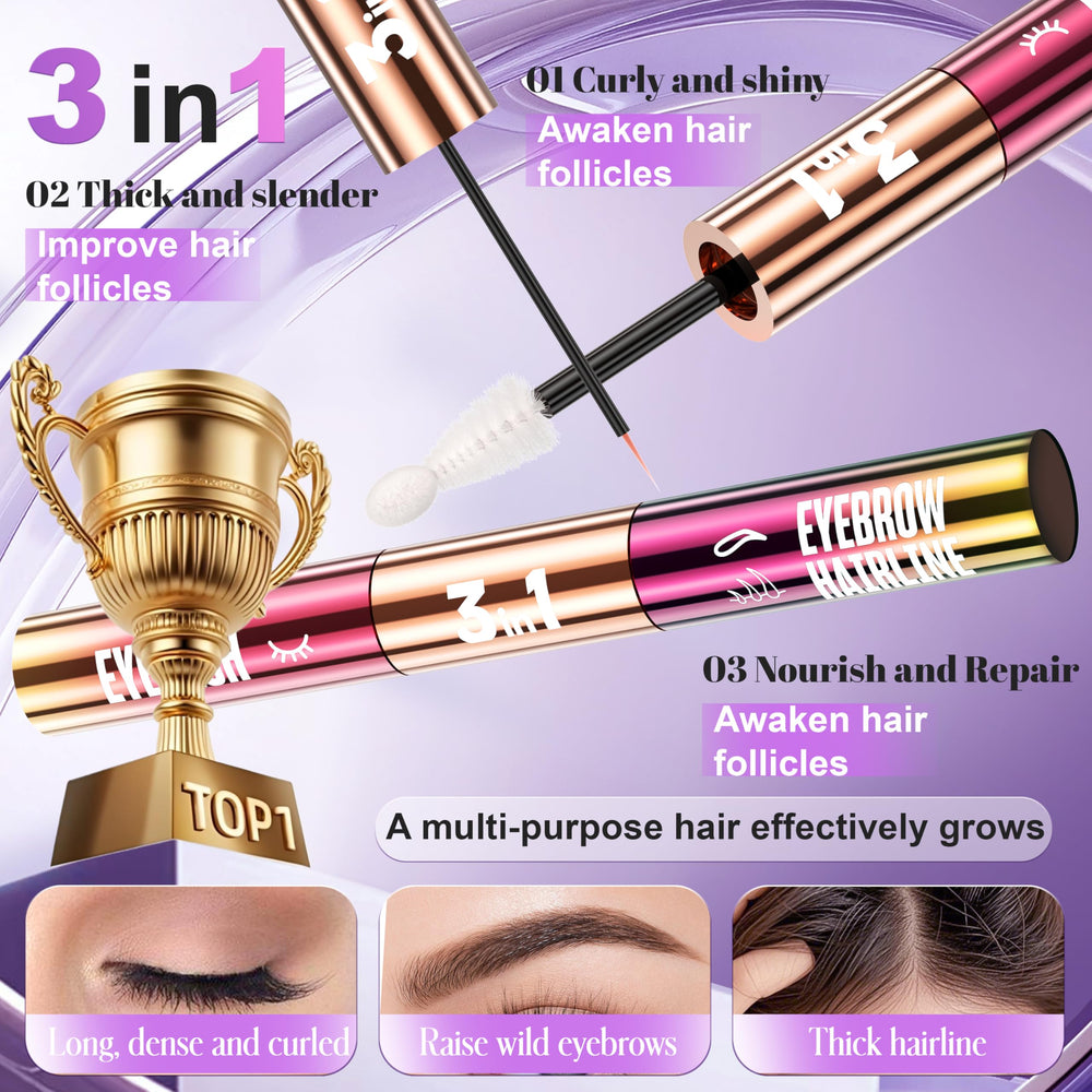 Folivive 3-en-1 para cejas, aspecto más lleno.
