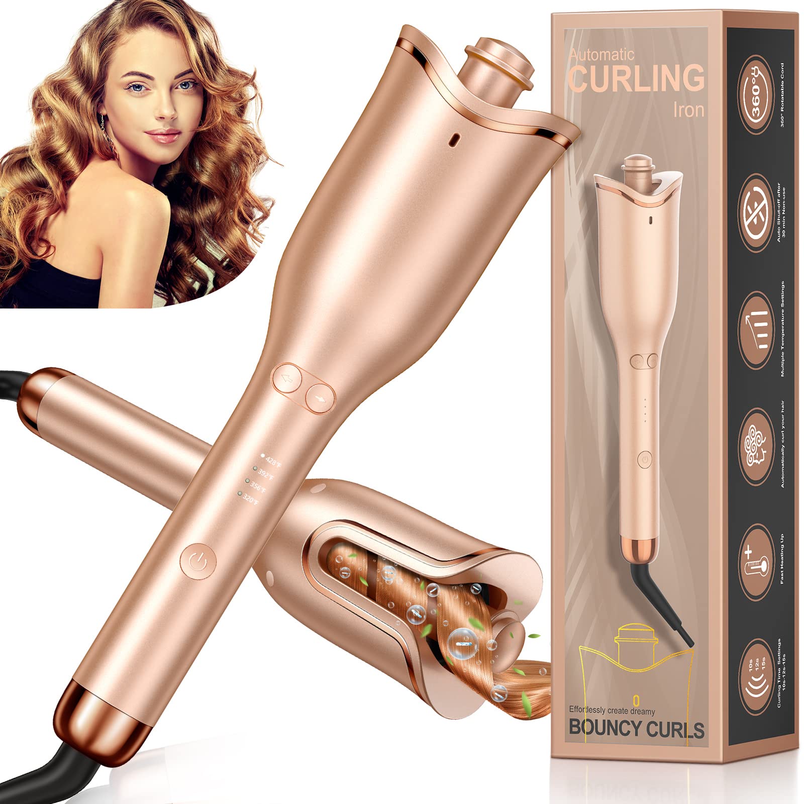 Follexmoe anti-tangle system prevents snagging during curls.