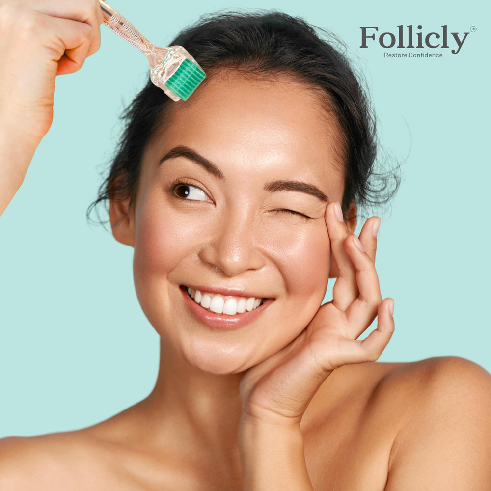 Follicly Derma Roller reusable-cleaning for long-term home use.