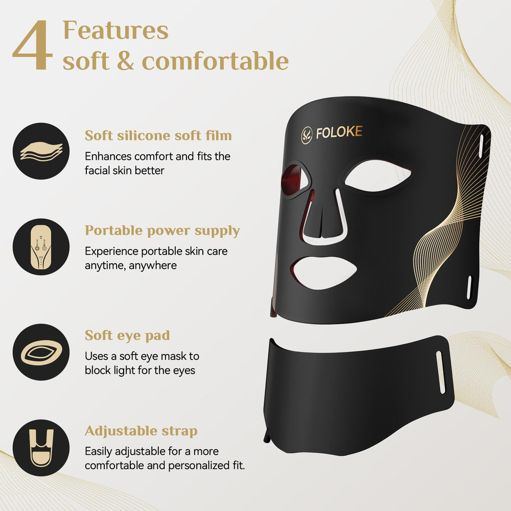 Foloke mask Type-C charging port enables quick recharge.