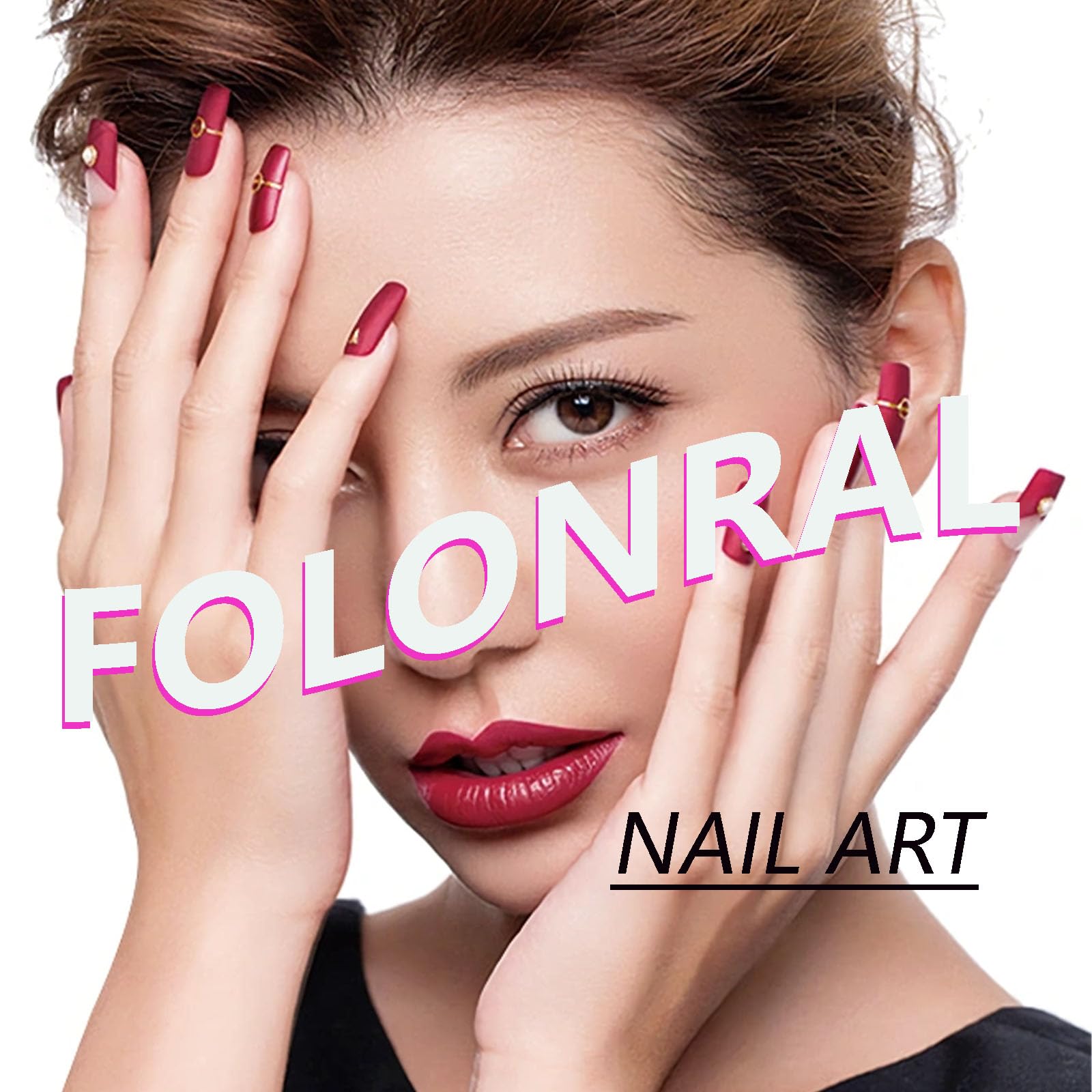Conjunto de 24 uñas FOLONRAL en diferentes tallas para adaptarse a distintos dedos.