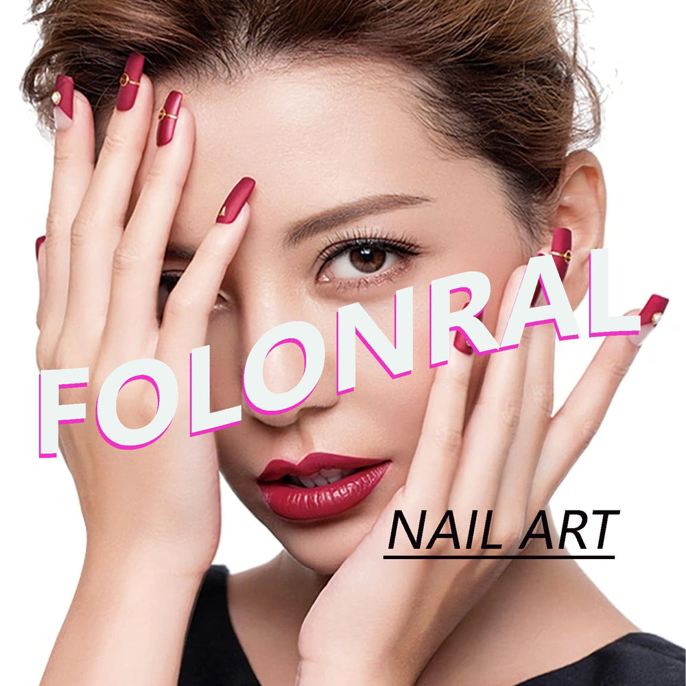 Conjunto de 24 uñas FOLONRAL en diferentes tallas para adaptarse a distintos dedos.