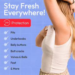 FOMIN acidified travel deodorant wipes individually wrapped for portable freshness