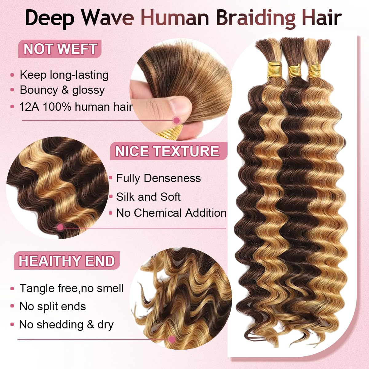 FONFUNY 120g three bundles for fuller braids and easier DIY installs