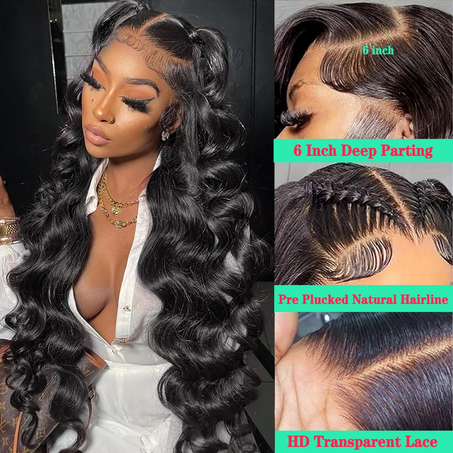 Fongly unprocessed Brazilian human hair with 200 density for fuller style.