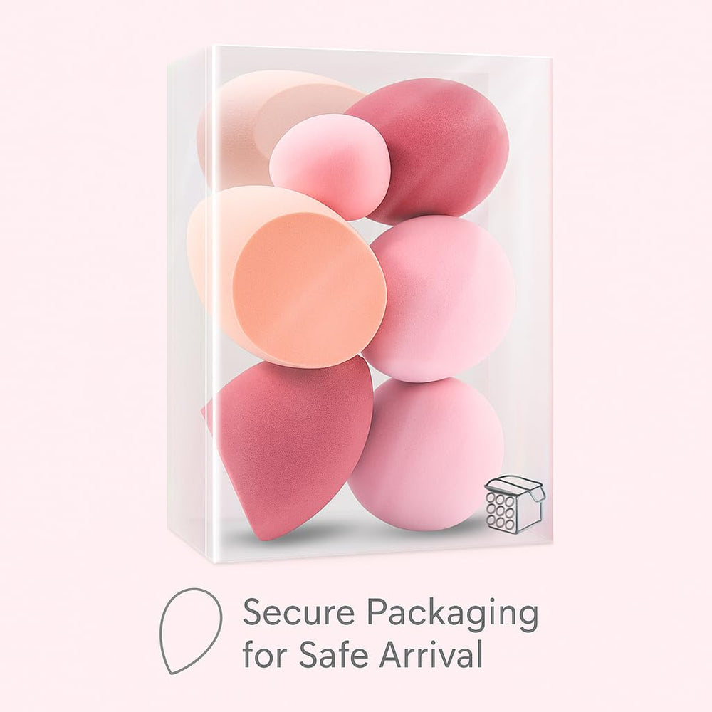 Foonbe sponges damp for dewy looks with light, even coverage.