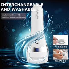 Fooseey IPX7 waterproof foot file for safe cleaning