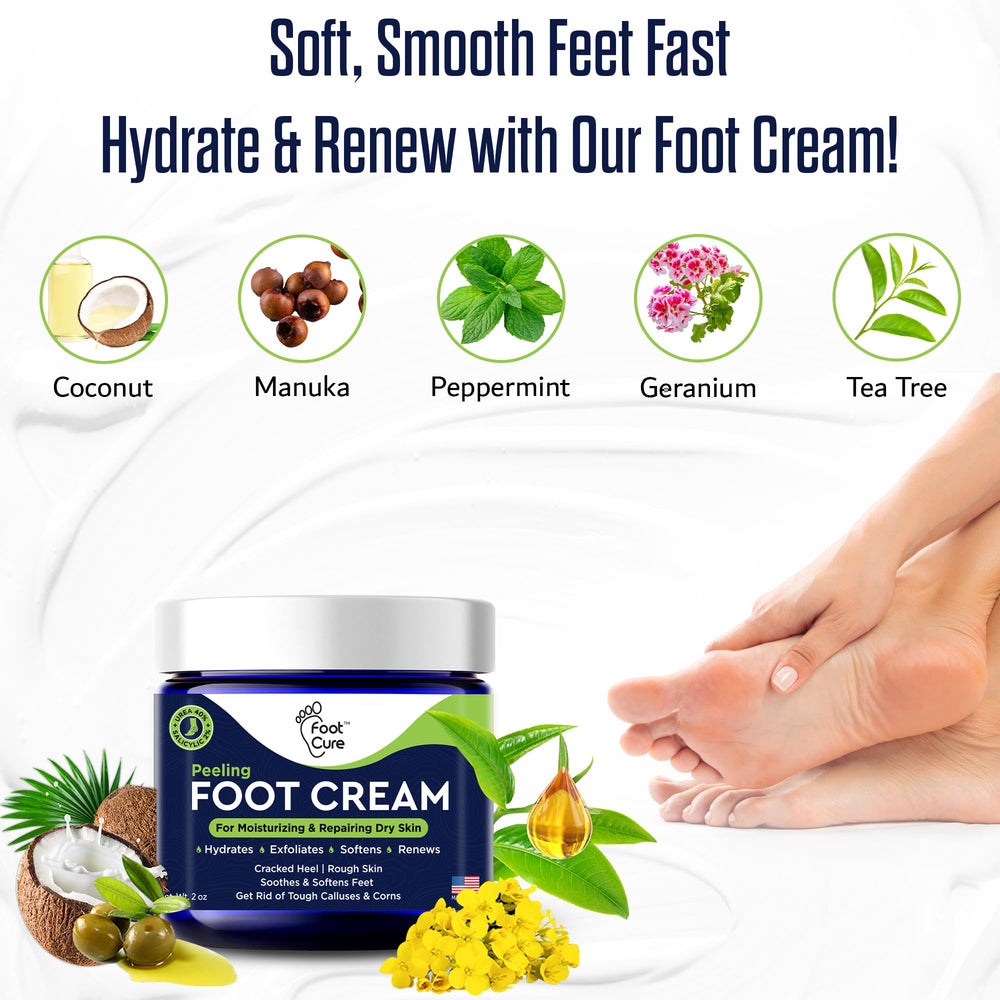 FOOT CURE crema de pies, suaviza callos para lucir pies pulcros.