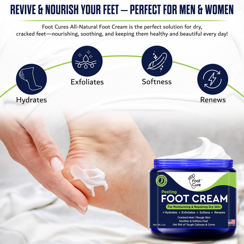 FOOT CURE crema de pies, ingredientes naturales para cuidado diario.