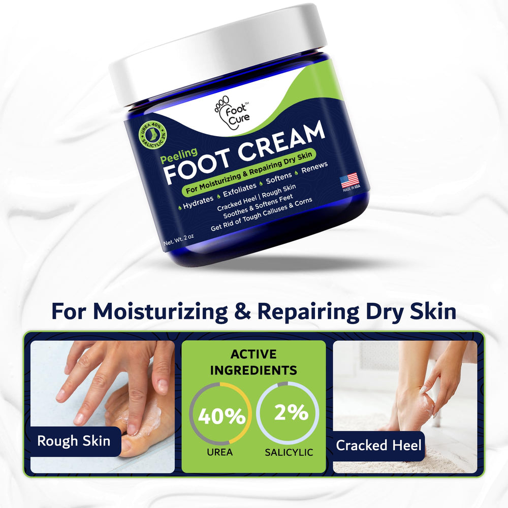 FOOT CURE crema de pies, talones más suaves y piel más sana.