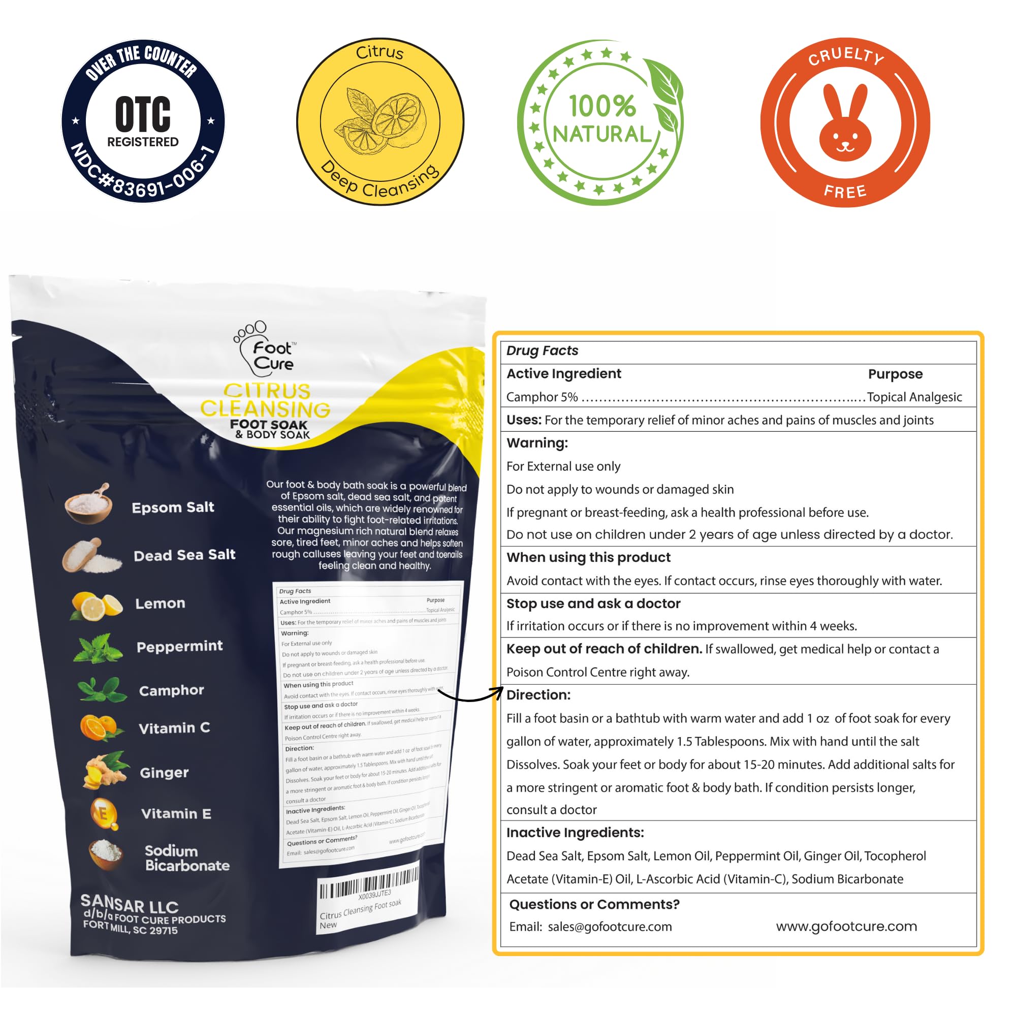 Foot Cure desintoxicacion: tratamiento para callos con hidratación suave.