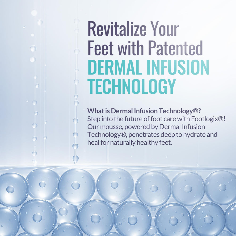 Footlogix DD Cream Mousse ingredient line featuring Urea for hydrating care.