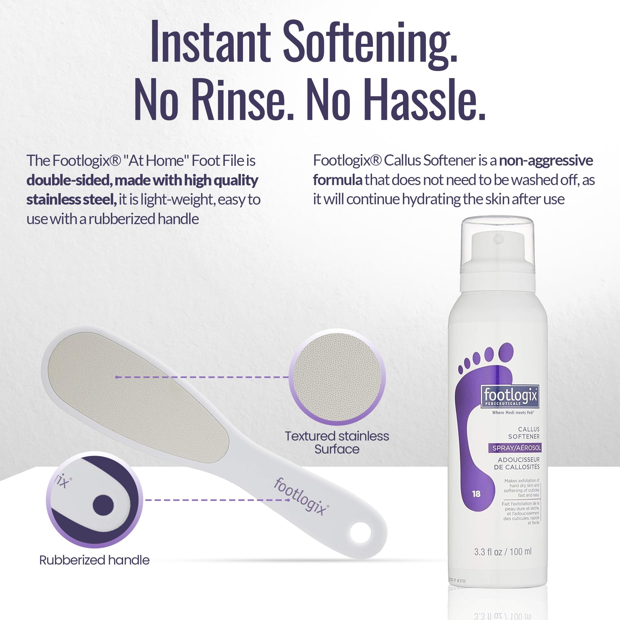 Footlogix Smooth Heel After Use shows refreshed, hydrated skin.