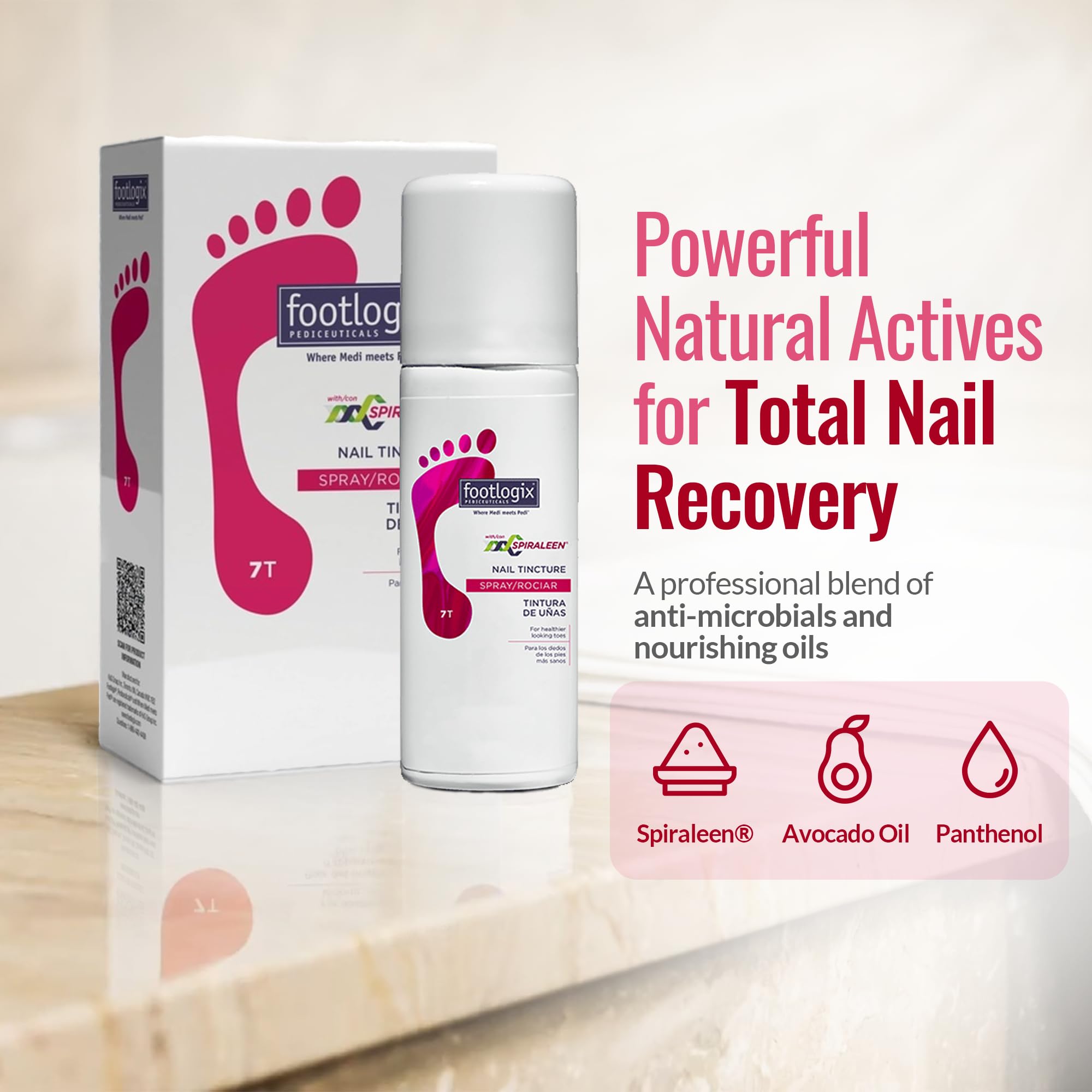 Footlogix thickened discolored toenails improve with targeted nail tincture.
