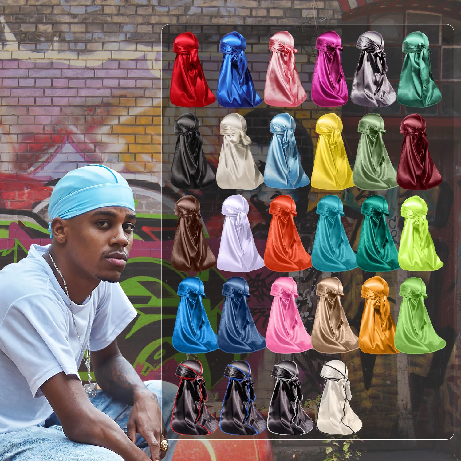 ForceWave durag tejido con tecnología de humedad mantiene la humedad y facilita peinado.
