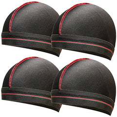 Gorra satén ForceWave negro, vista frontal para ondas 360 y comodidad diaria.