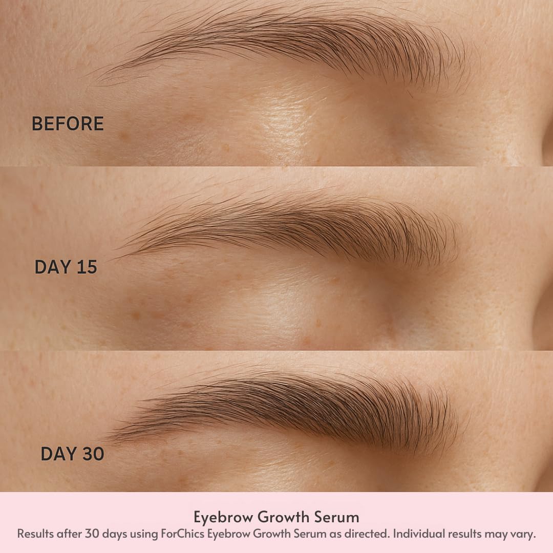 ForChics Eyebrow Growth Serum applicator fine-tip for precise nightly use.