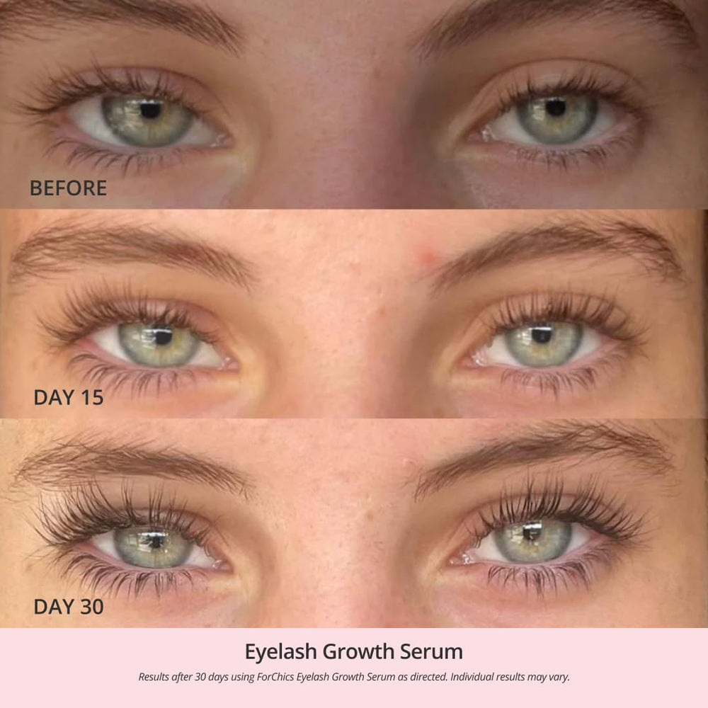 ForChics eyelash serum applicator delivering precise lash line application.