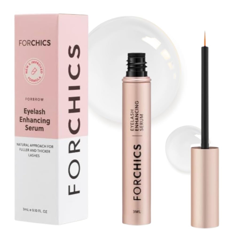 ForChics eyelash growth serum bottle for easy nightly use with a sleek design.