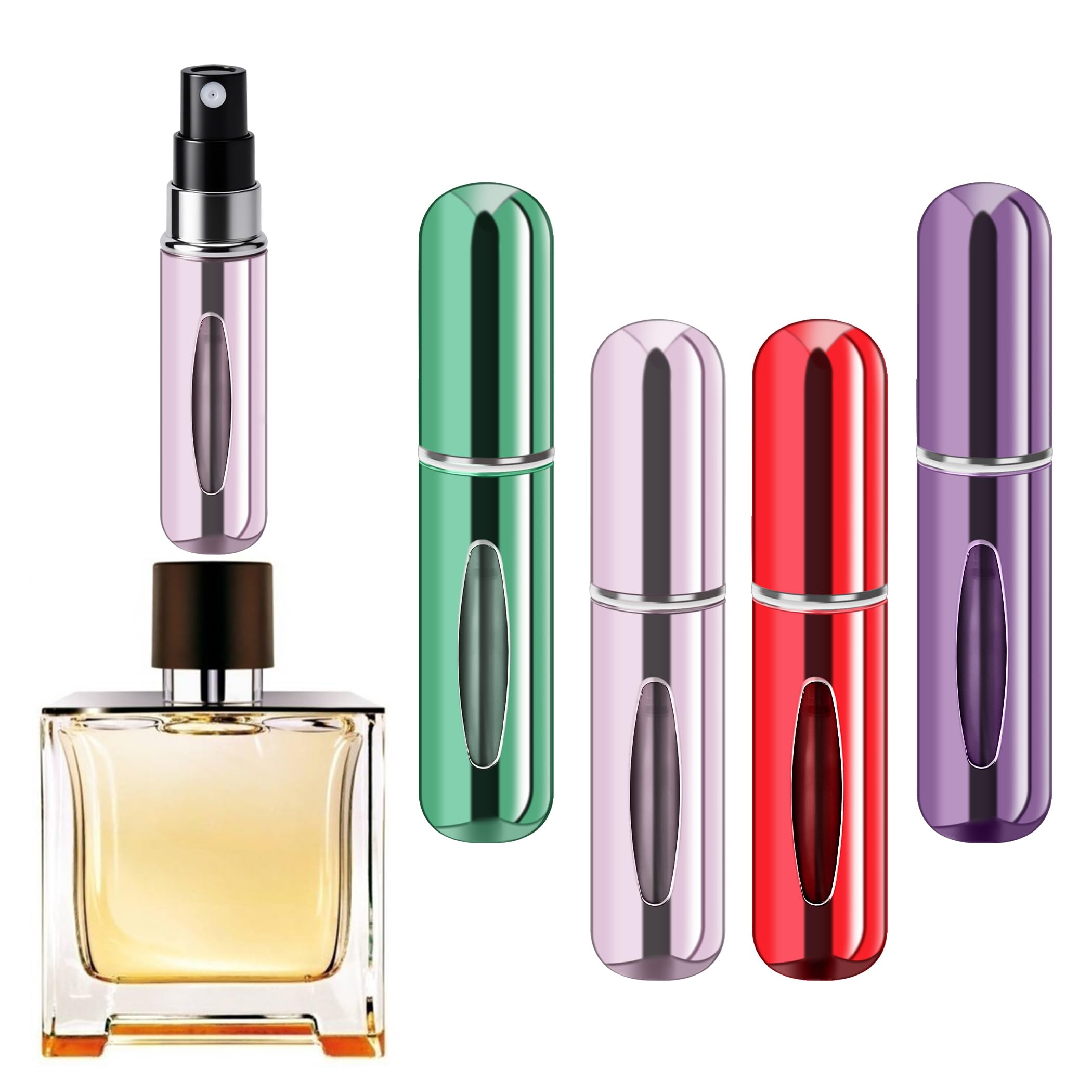 Forebile purple 5ml refillable perfume bottle ideal for travel and touch-ups.