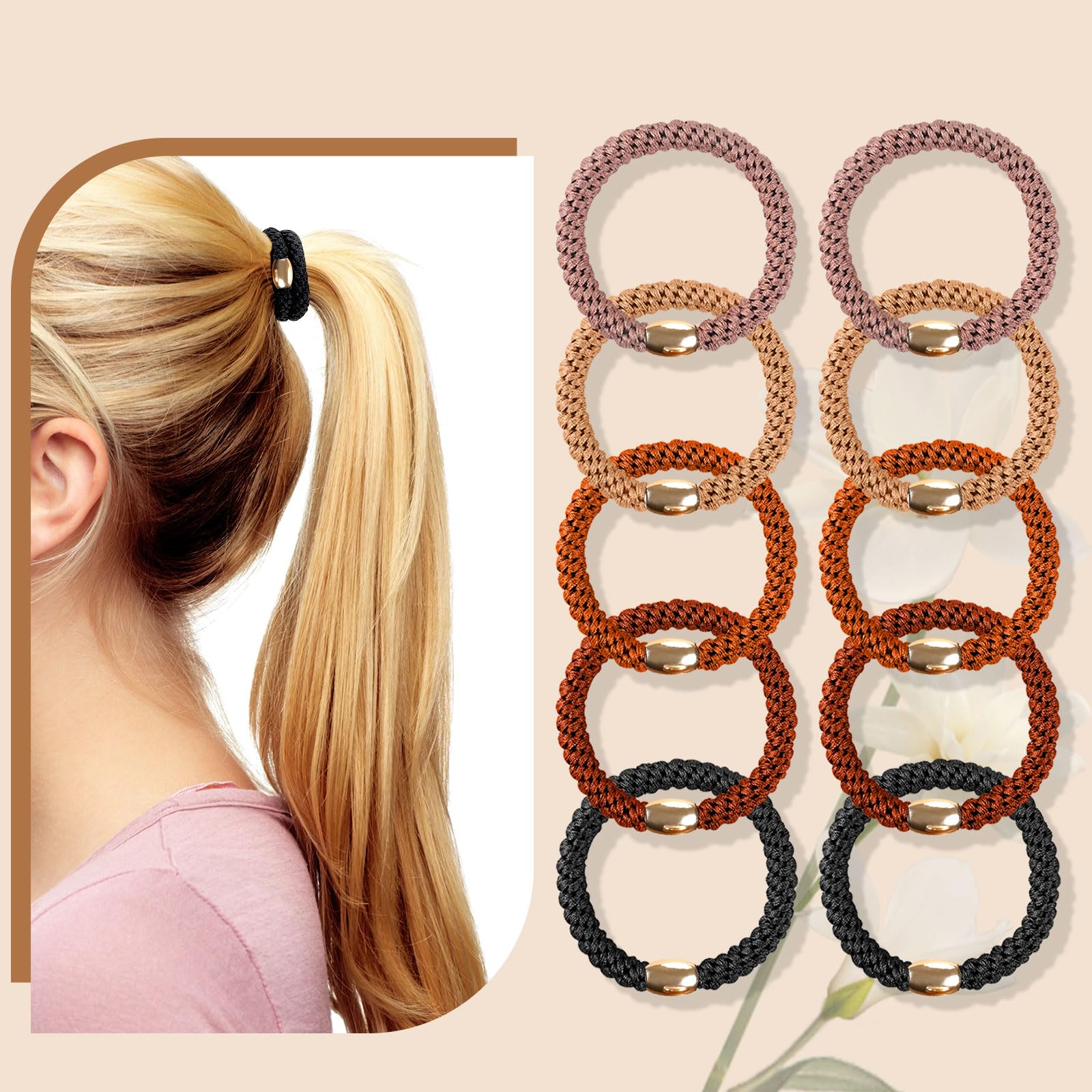FORENEE ponytail holders manage curls and straight hair gently.