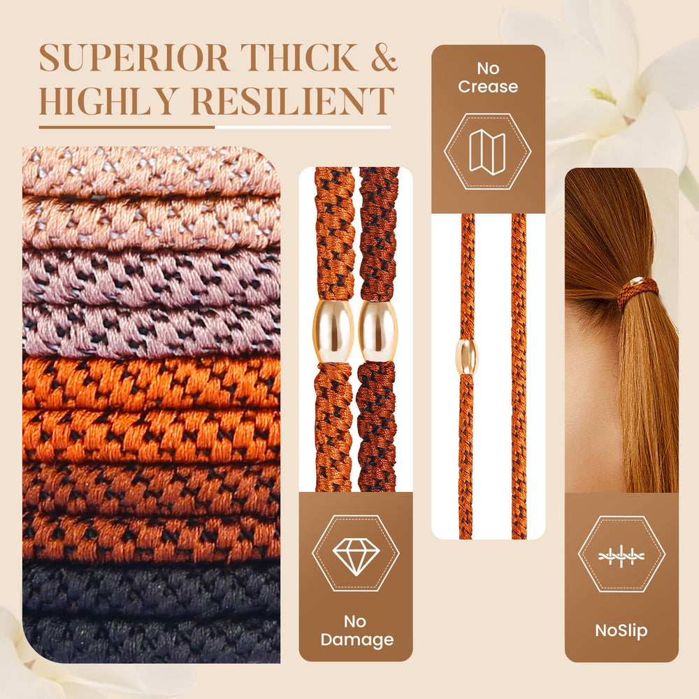 FORENEE braided hair ties with elastic core stay strong and snag-free.