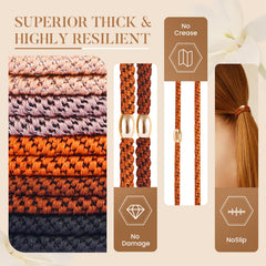 FORENEE braided hair ties with elastic core stay strong and snag-free.