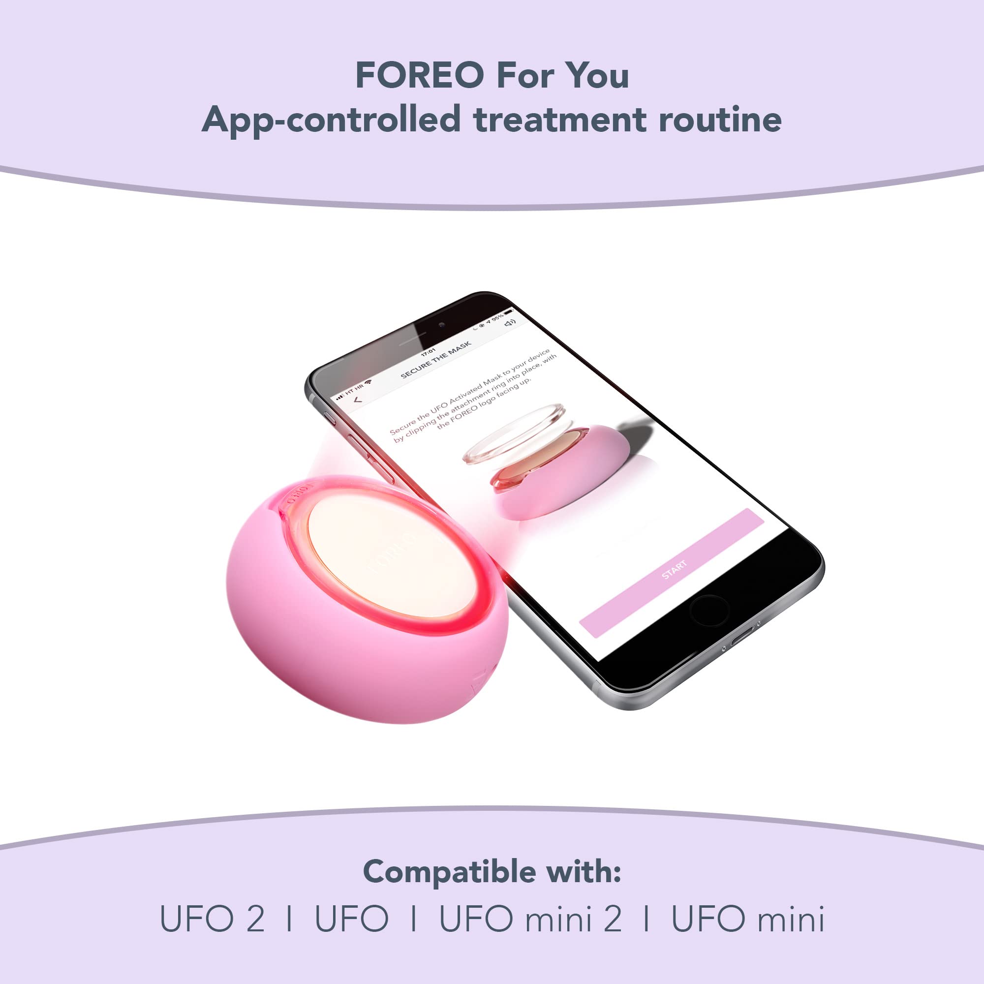 FOREO Call It A Night red LED session image highlighting circulation and elasticity support