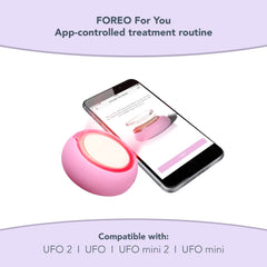 FOREO Call It A Night red LED session image highlighting circulation and elasticity support