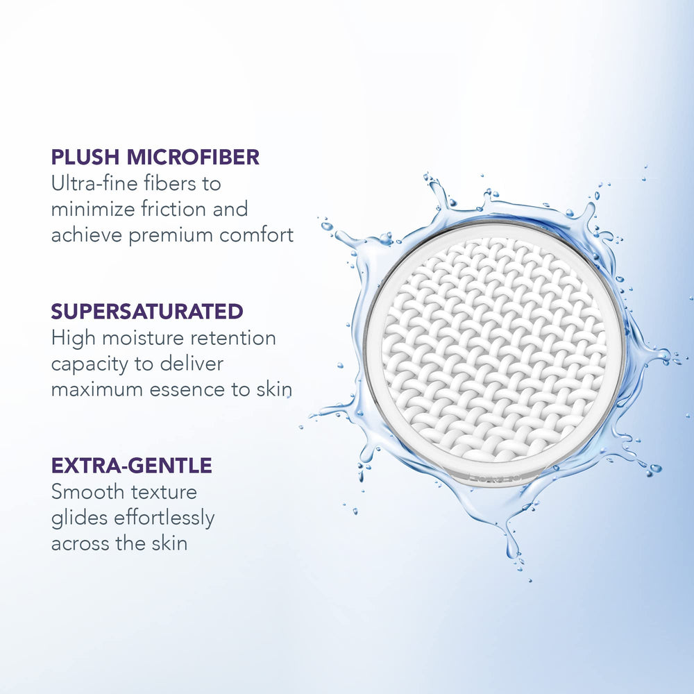FOREO Call It A Night ultra-soft microfiber mask close-up for luxurious hydration