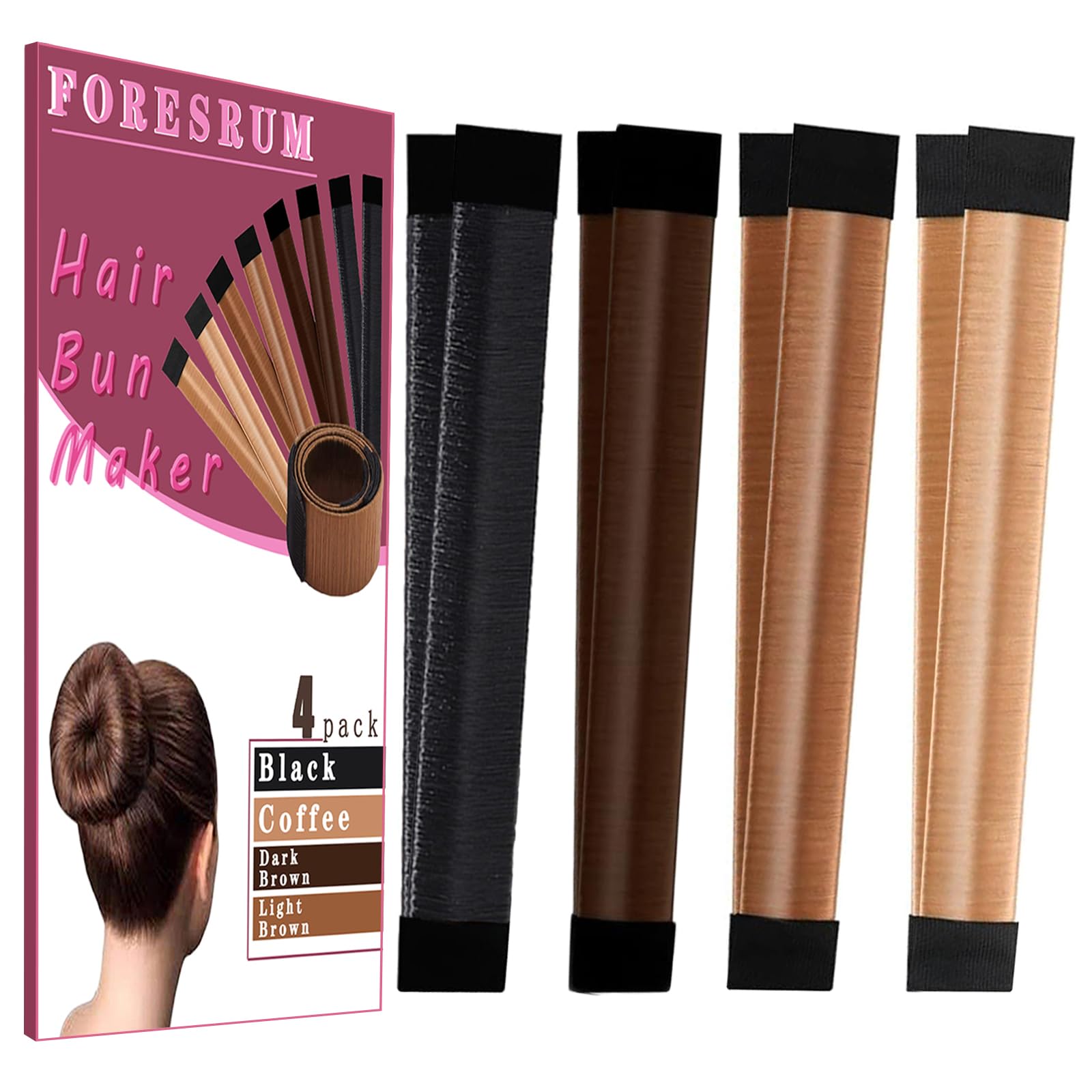 FORESRUM donut bun maker compact for quick, salon-ready buns at home.