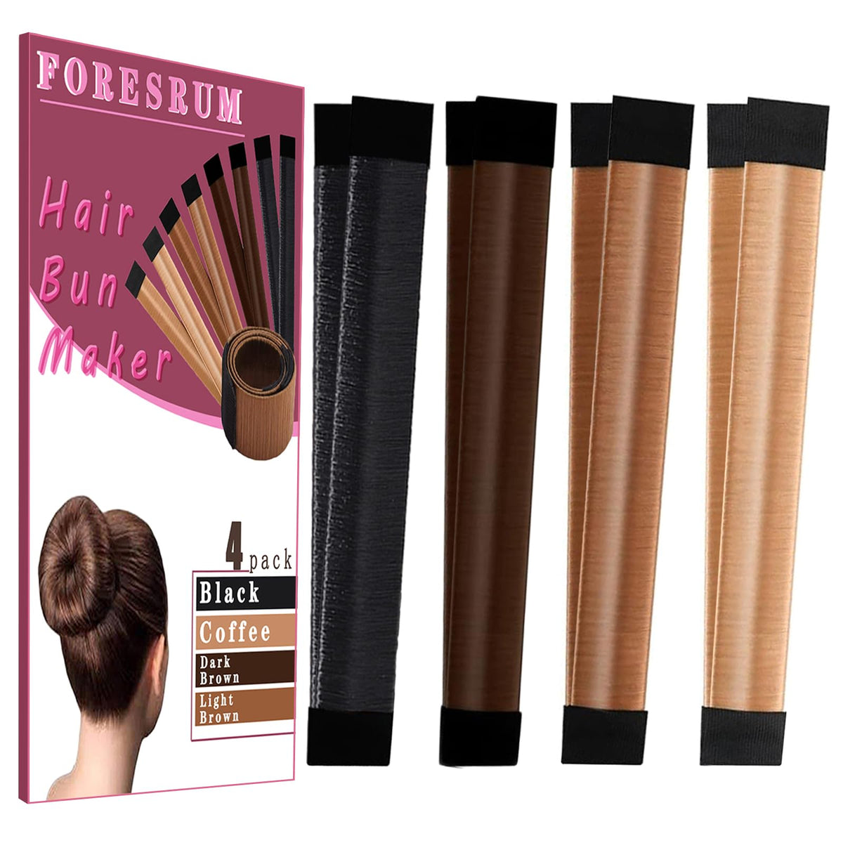 FORESRUM donut bun maker compact for quick, salon-ready buns at home.