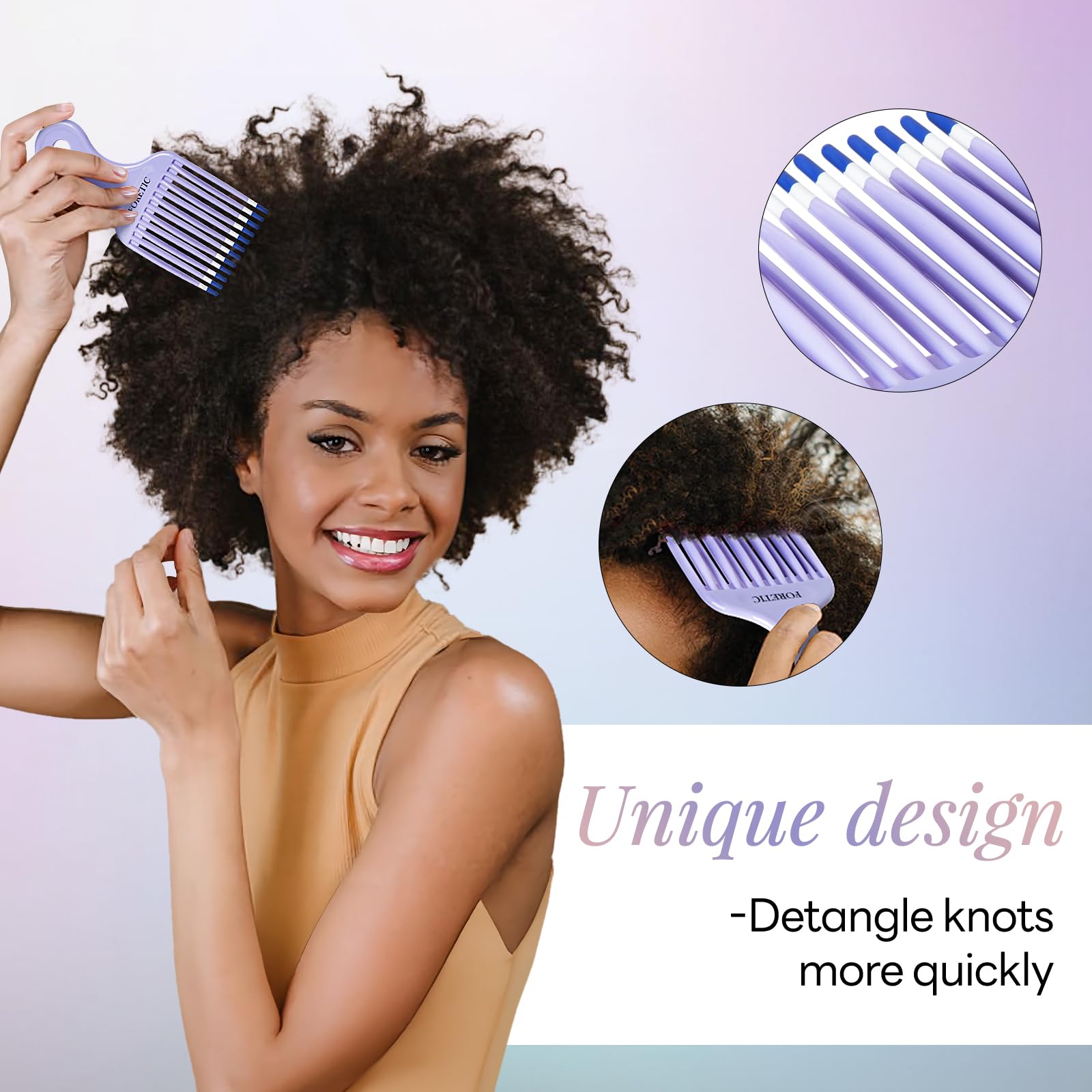Foretic Smooth Hair Pick with ergonomic compact design for easy handling during styling