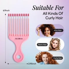 Foretic Smooth Hair Pick in pink purple colorways for versatile day-to-night looks