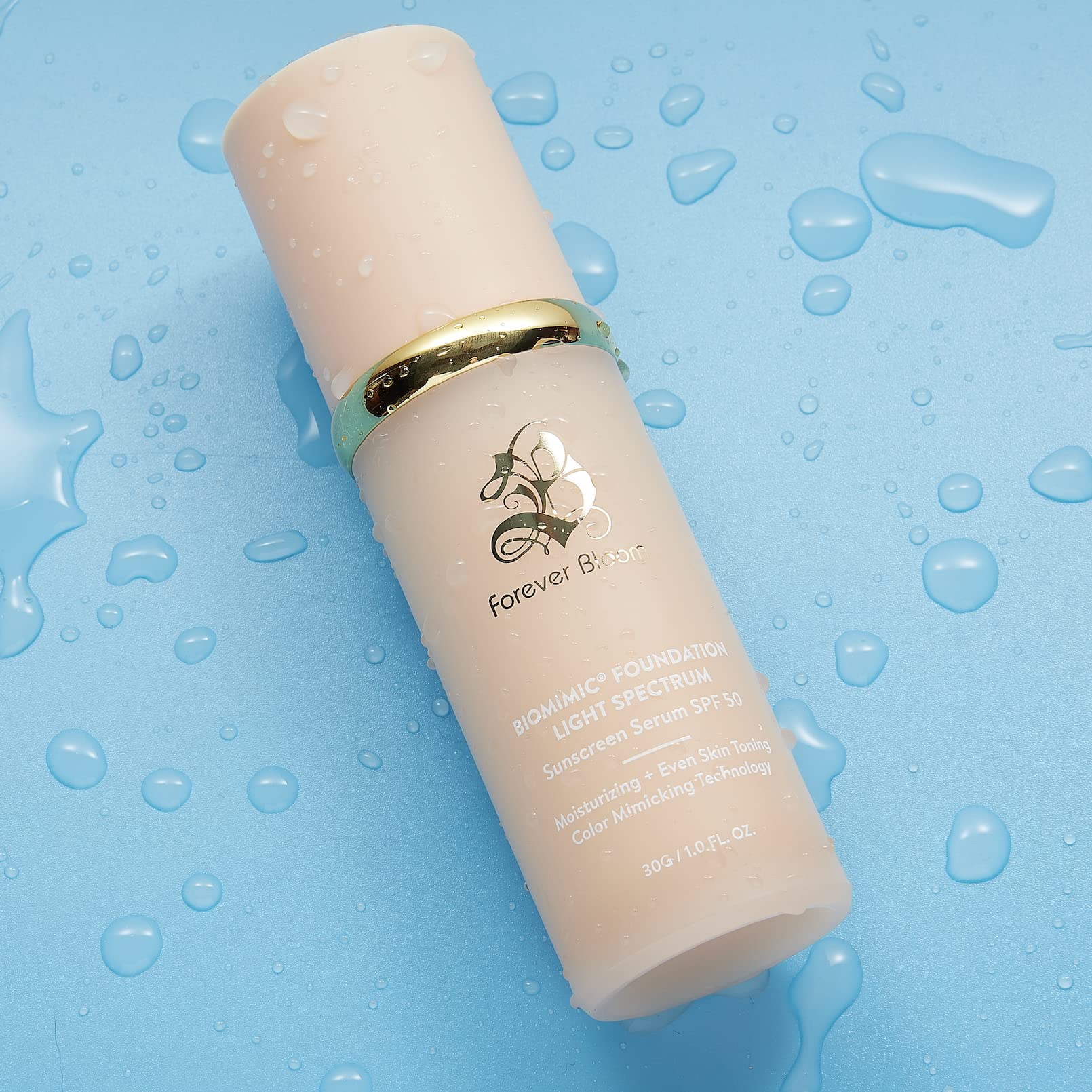 Forever Bloom Bio Mimic Foundation dance-ready finish with glow.