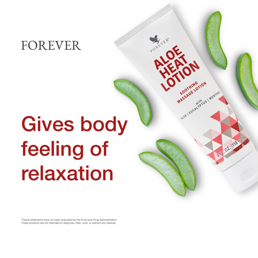 Forever Living Aloe Heat Lotion: relajación después de un día intenso para músculos tensos.