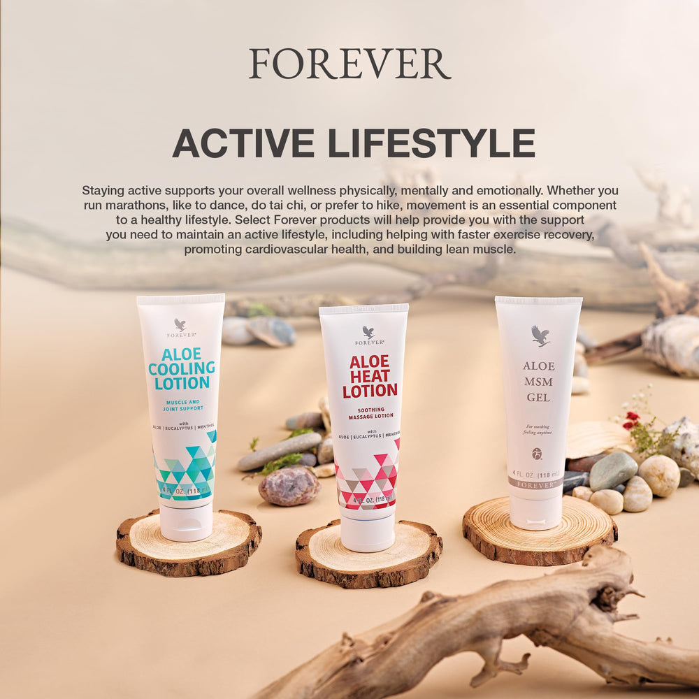 Forever Living Aloe Heat Lotion: uso externo recomendado y prueba de sensibilidad.