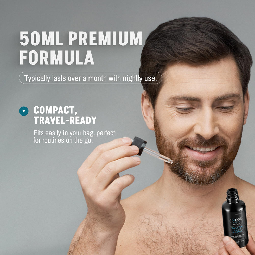 Forge Skin packaging close-up communicates natural ingredients and clean design.
