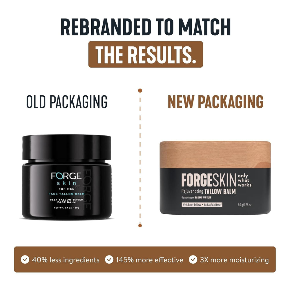 Applying Forge Skin Wrinkle Defense Balm to the face for smooth hydration