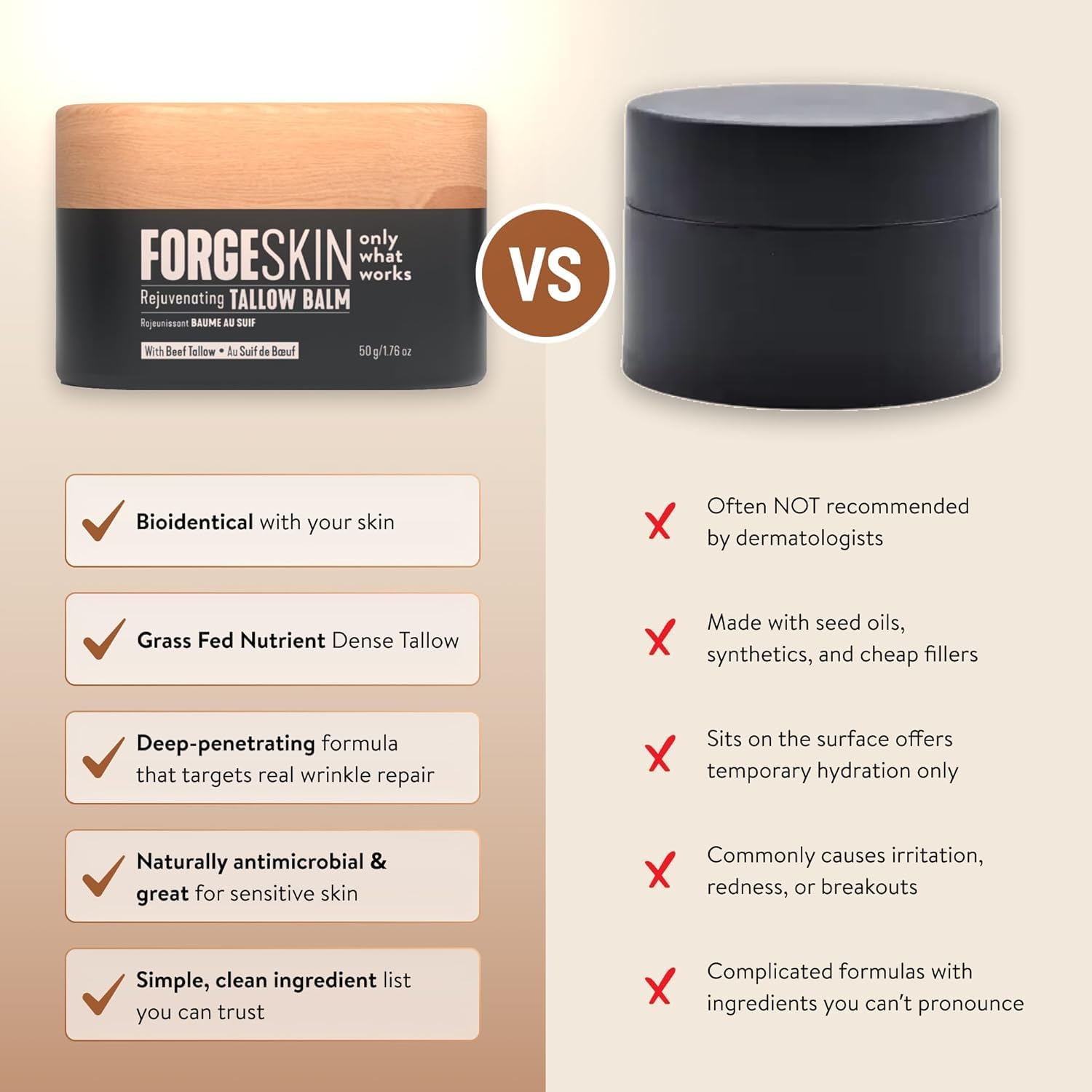 Texture of Forge Skin Wrinkle Defense Balm spreading smoothly on skin