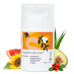 Forgotten Skincare Original underarm brightening cream bottle with pump for easy application