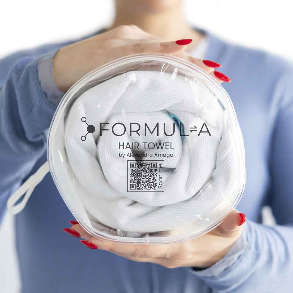 FORMUL-A towel wrap versatile for drying and shower protection against humidity.