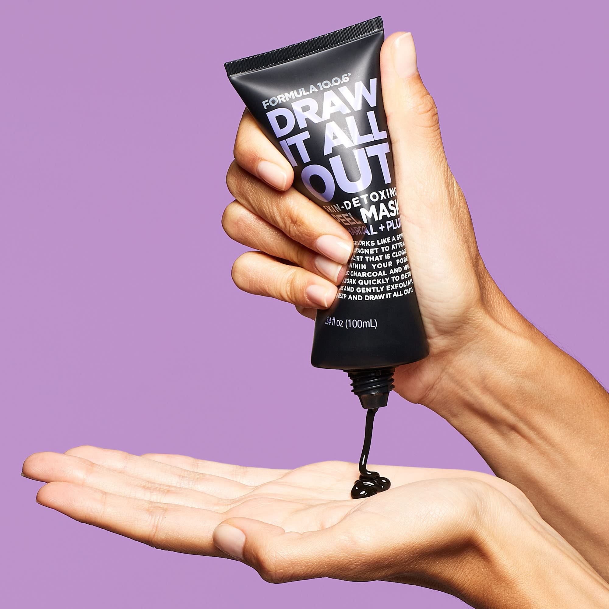 FORMULA 10.0.6 Draw It All Out mask with Kakadu Plum nourishes while cleansing pores.