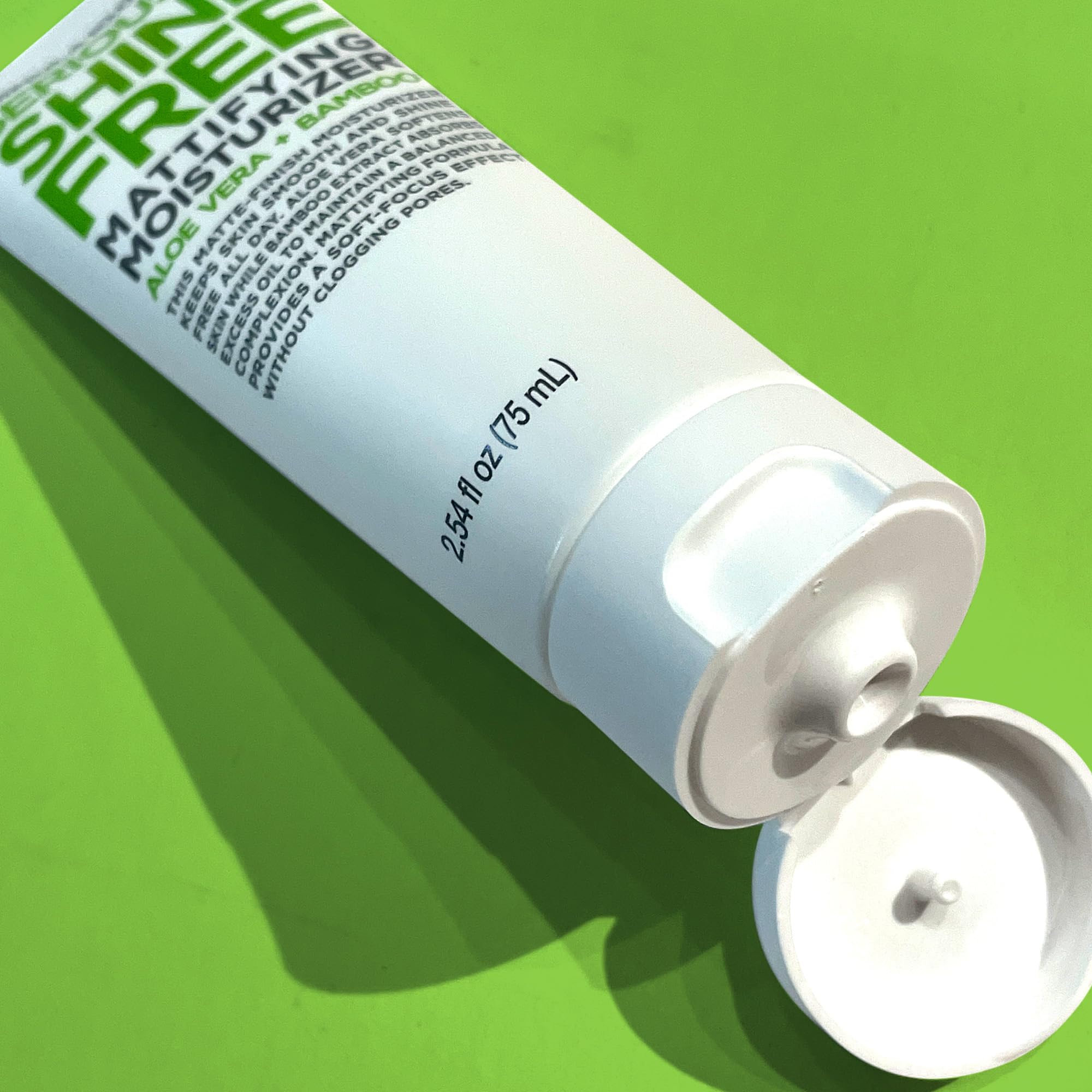 Formula 10.0.6 Seriously Shine-Free Matte Moisturizer applied to skin for a matte look.