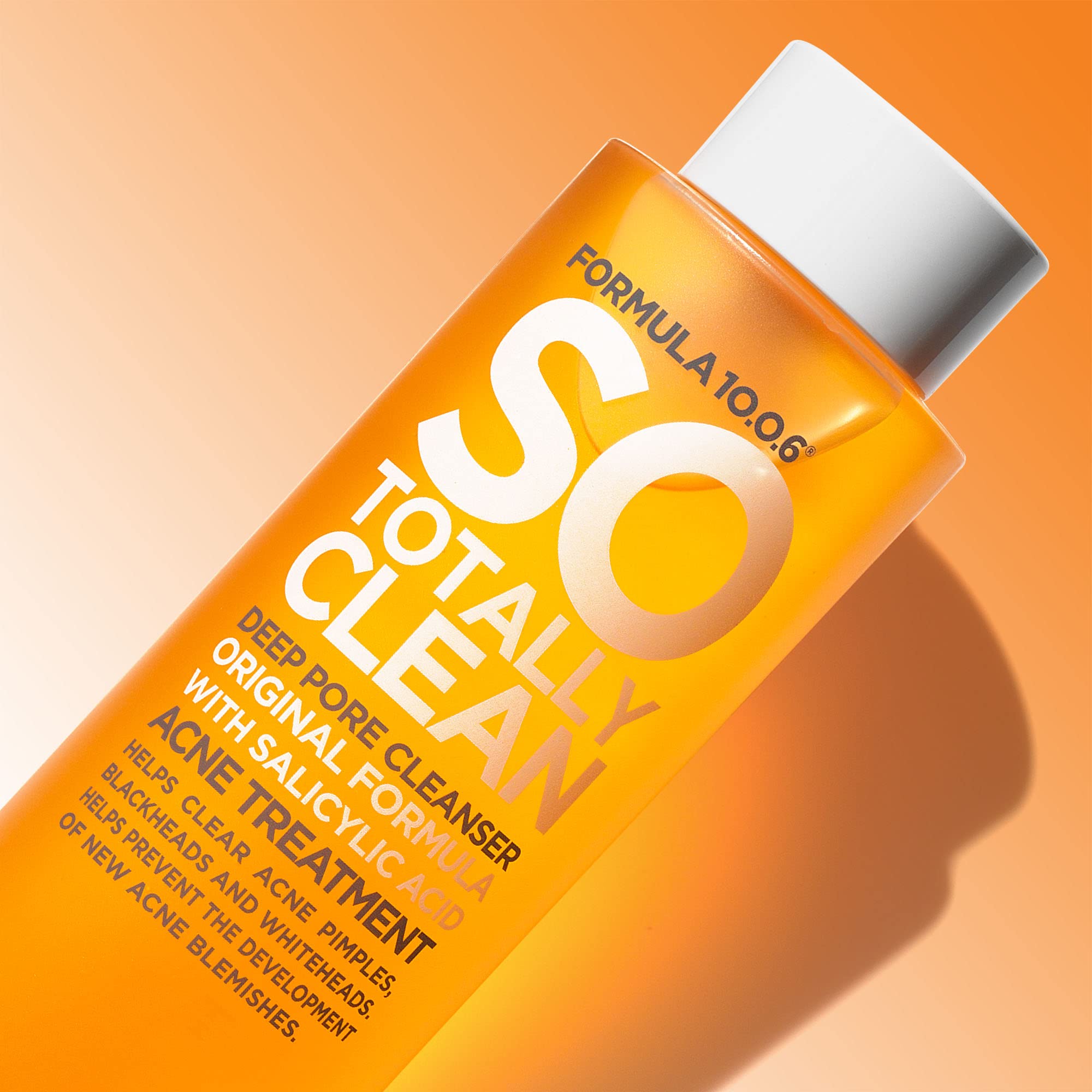 Formula 10.0.6 So Totally Clean highlights salicylic acid for gentle exfoliation and clearer pores.
