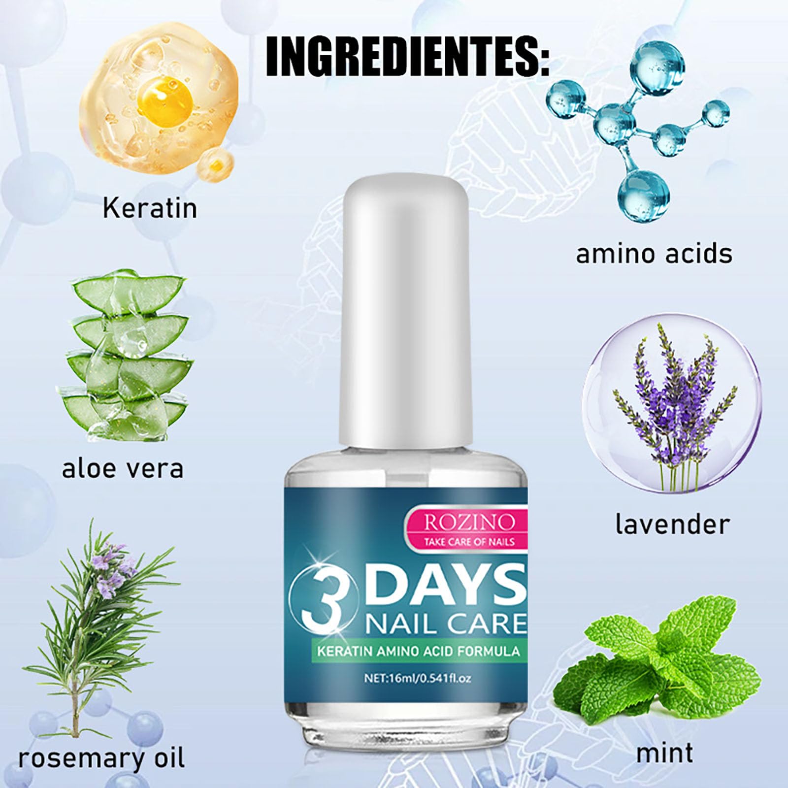 Brillo suave que aporta la Fórmula tres días keratina aloe tras la aplicación.